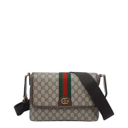 Ophidia Medium Messenger Bag - Beige/Brown