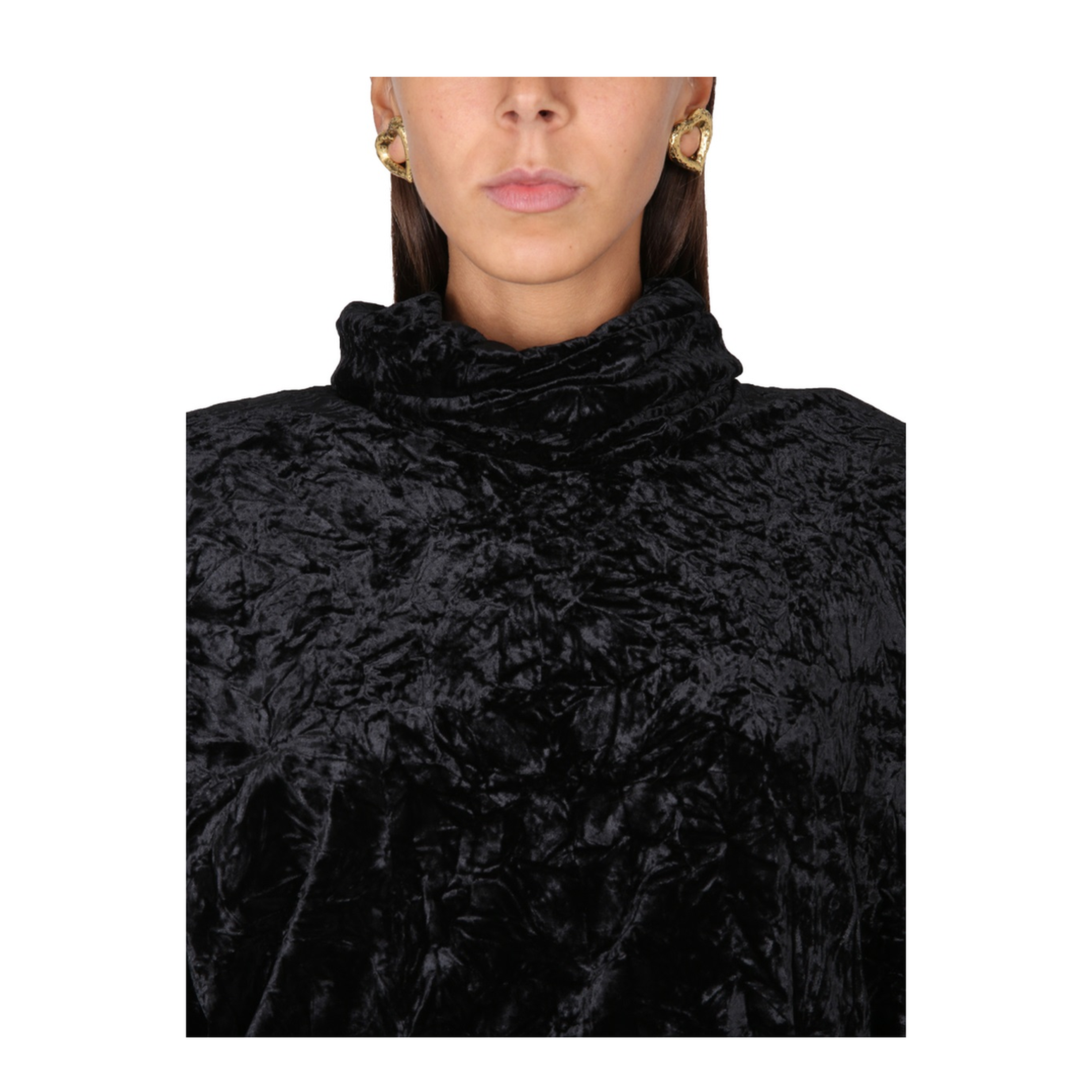 Velvet Turtleneck Top