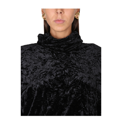 Velvet Turtleneck Top