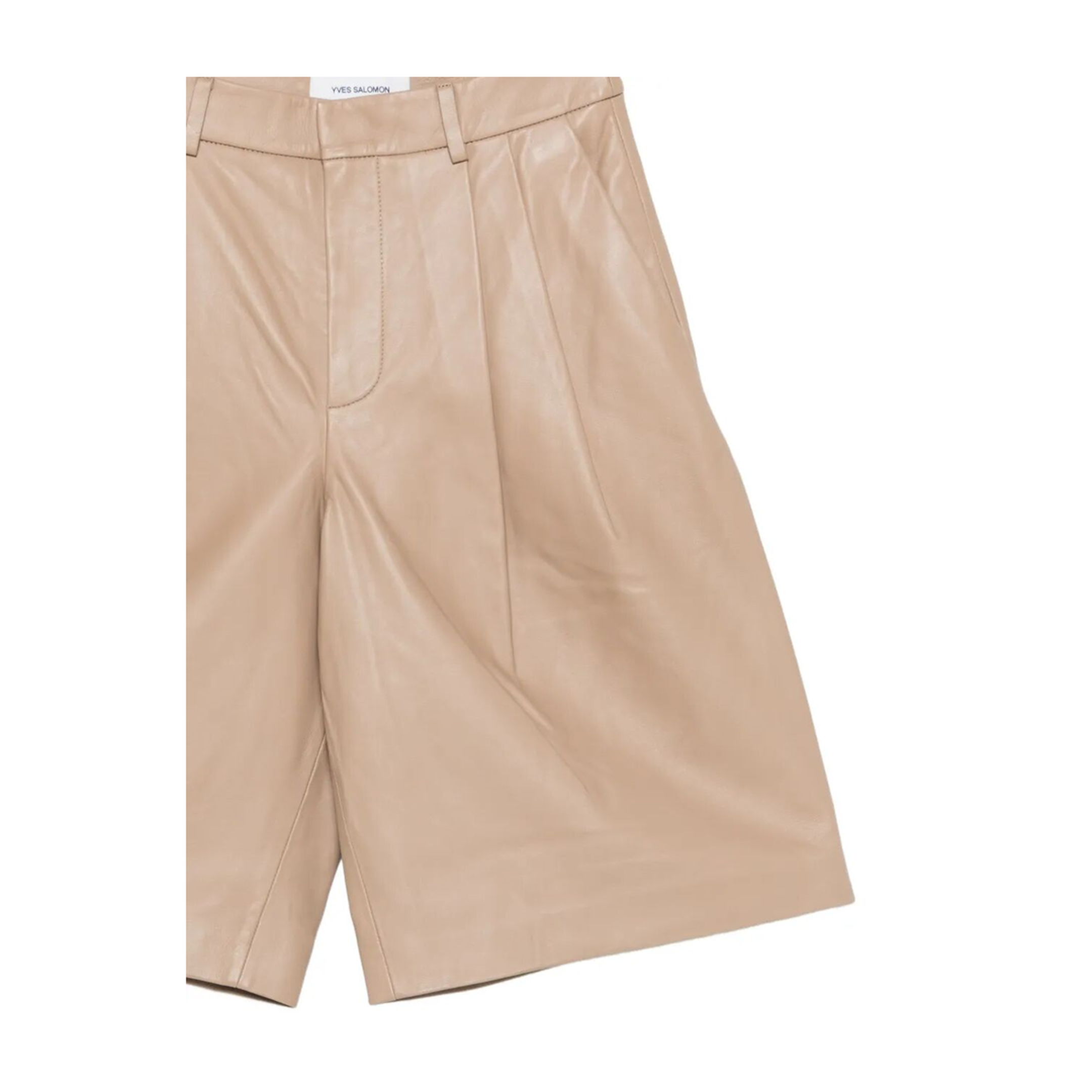 MAYFEYR - Yves Salomon - Pleated Leather Bermudas - 26EYP211XXAPXXA2279