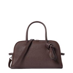Turismo Small Calfskin Bowling Bag - Dark Brown