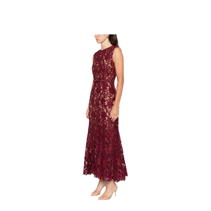 Guipure Lace Midi Dress