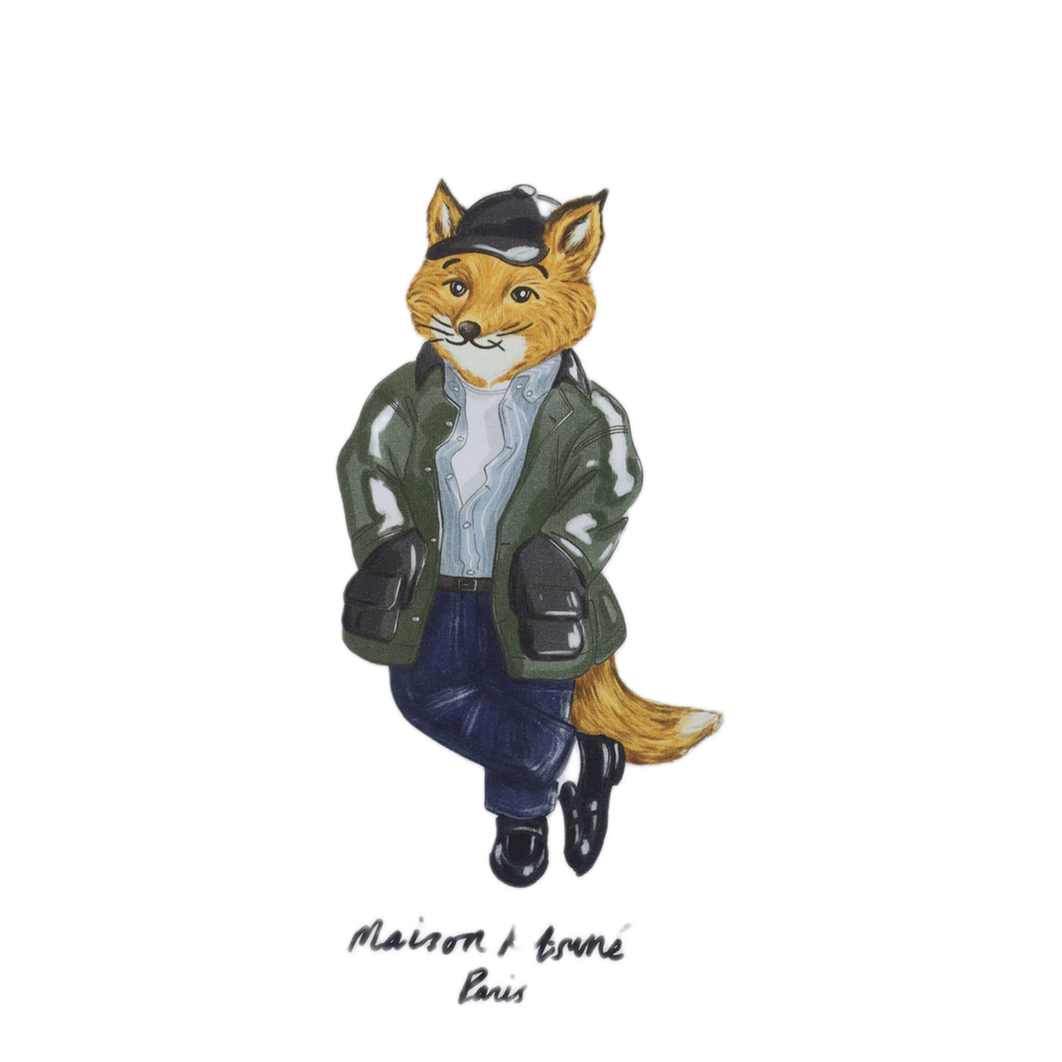 MAYFEYR - Maison Kitsuné - Weekend Fox Cotton T Shirt - MRMJT22KJ7025P100