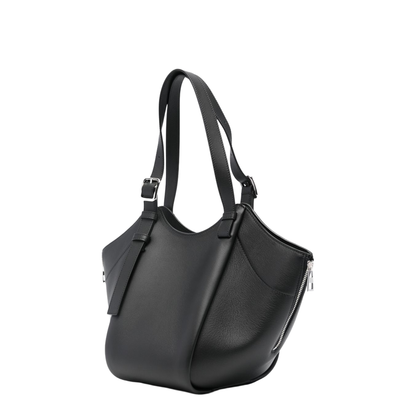 Hammock Flip Calfskin Tote - Black