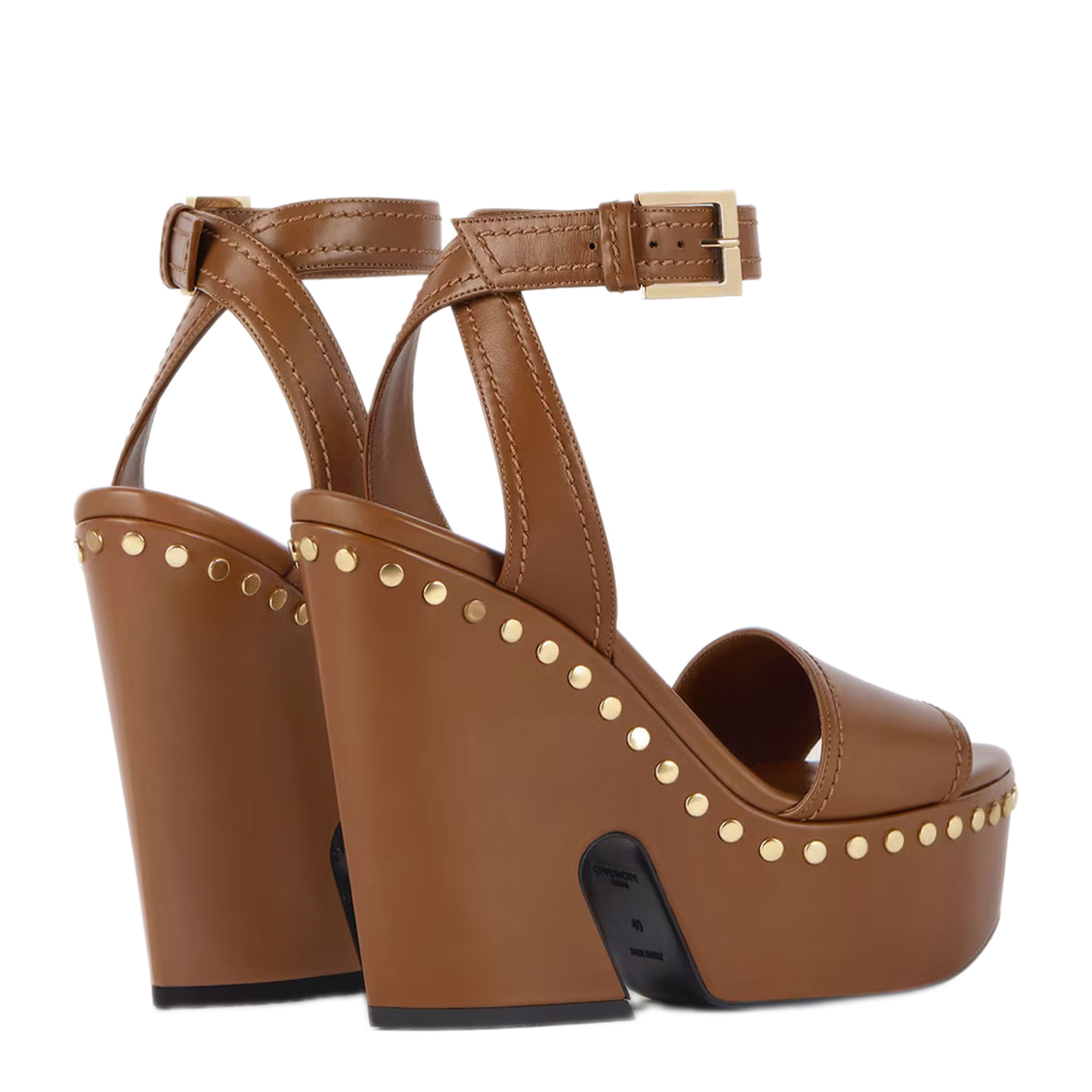 MAYFEYR - Givenchy - Clog Leather Platform Sandals With Studs Detail - BE30APE2FV913