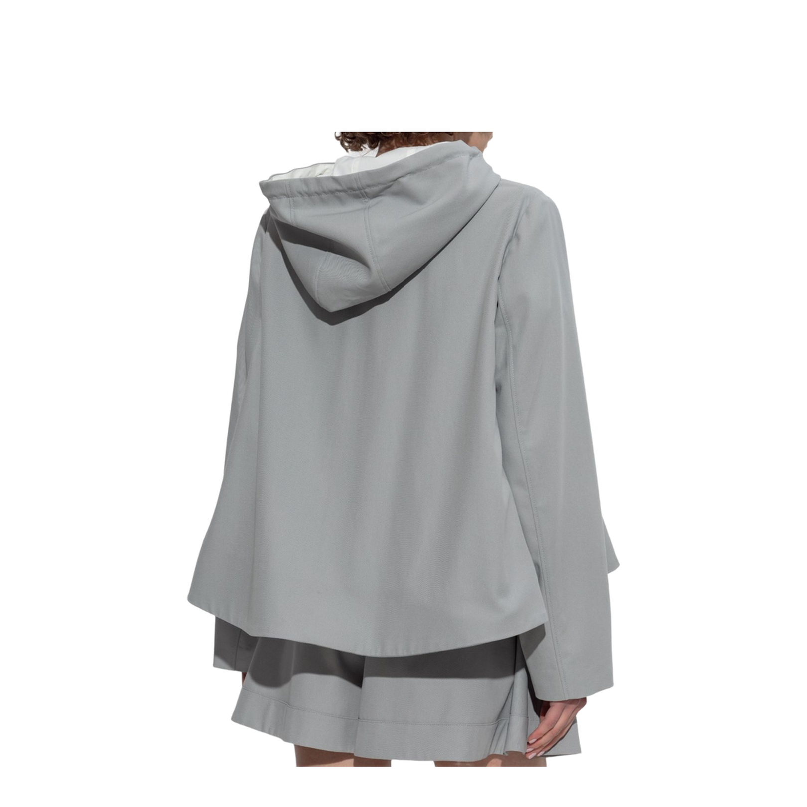 Hooded Jacket in Cotton Grey