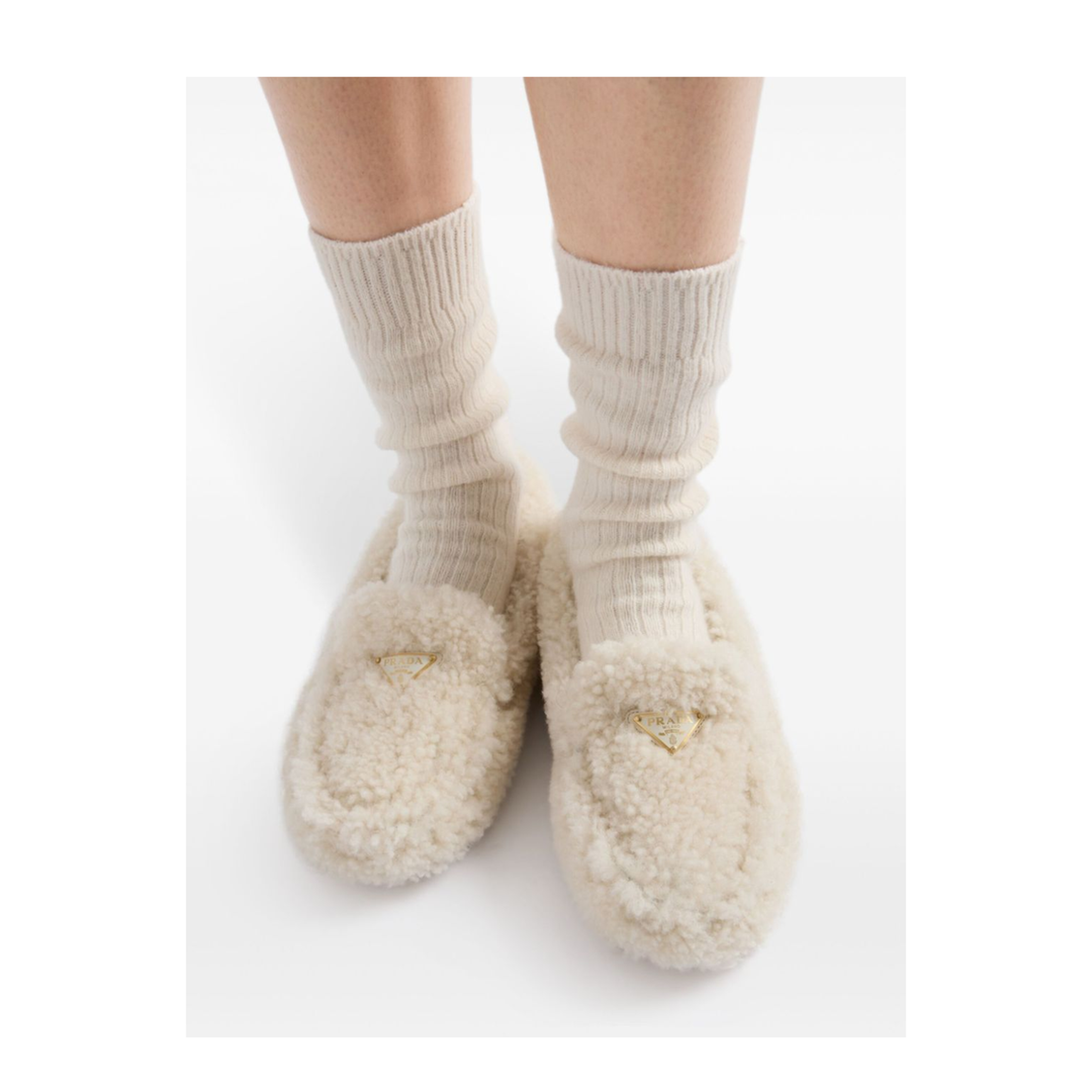 MAYFEYR - Prada - Shearling Driving Shoes - 1DD087FZF05MPDF0018