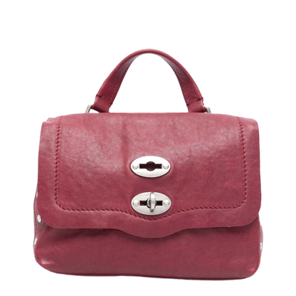 Postina Tabacco Baby Leather Handbag Red