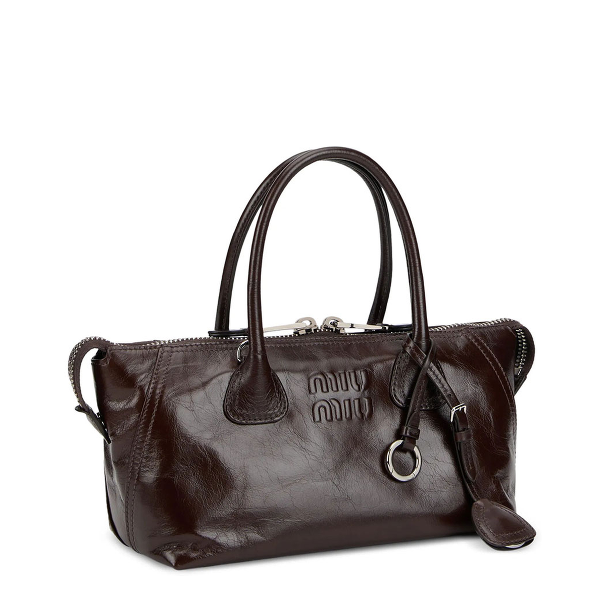 MAYFEYR - MIUMIU - Tote Bag In Leather With Embossed Logo - 5BA338VOOO2A44F0003