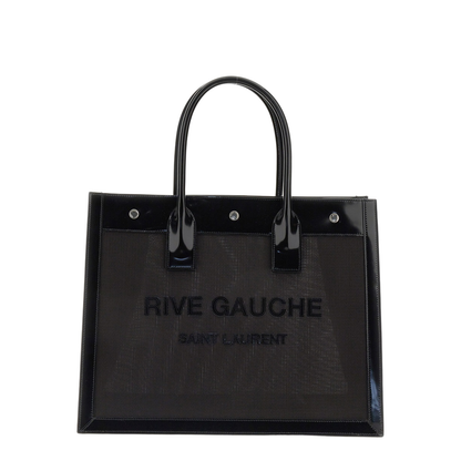 Rive Gauche Small Canvas Top Handle Bags - Black