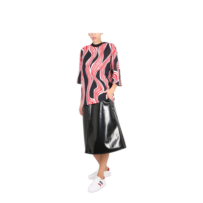 Patent-Effect A-Line Skirt