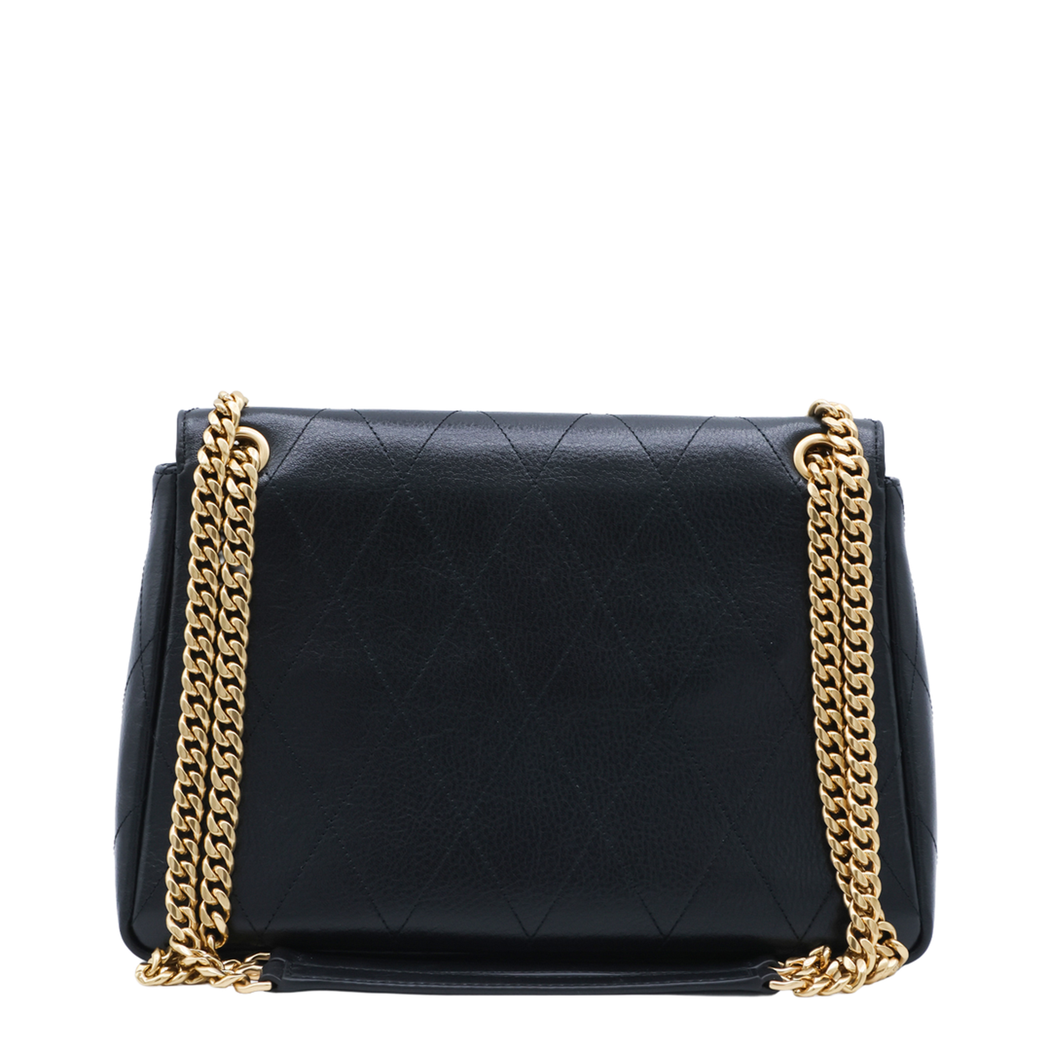 Charlie Pebbled Leather Shoulder Bag - Black