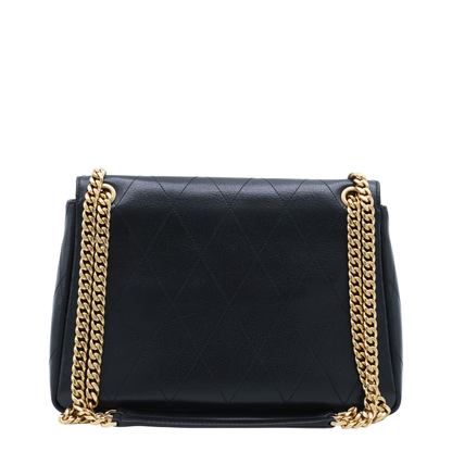 Charlie Pebbled Leather Shoulder Bag - Black