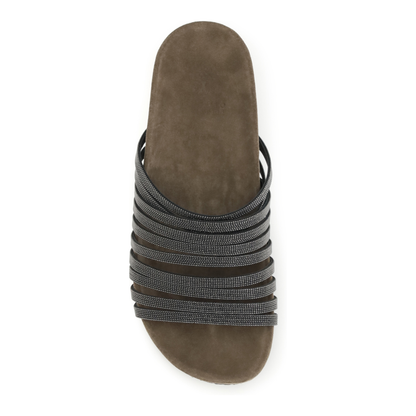 MAYFEYR - Brunello Cucinelli - Lace-Up Slides With Monili Embellishment - MZGAG3157