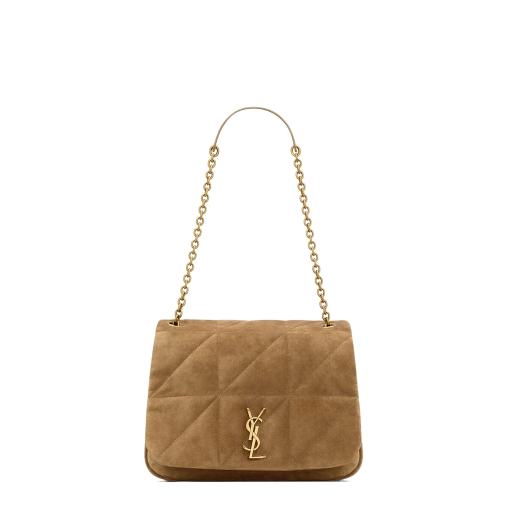 Jamie Medium Suede Shoulder Bags - Tan