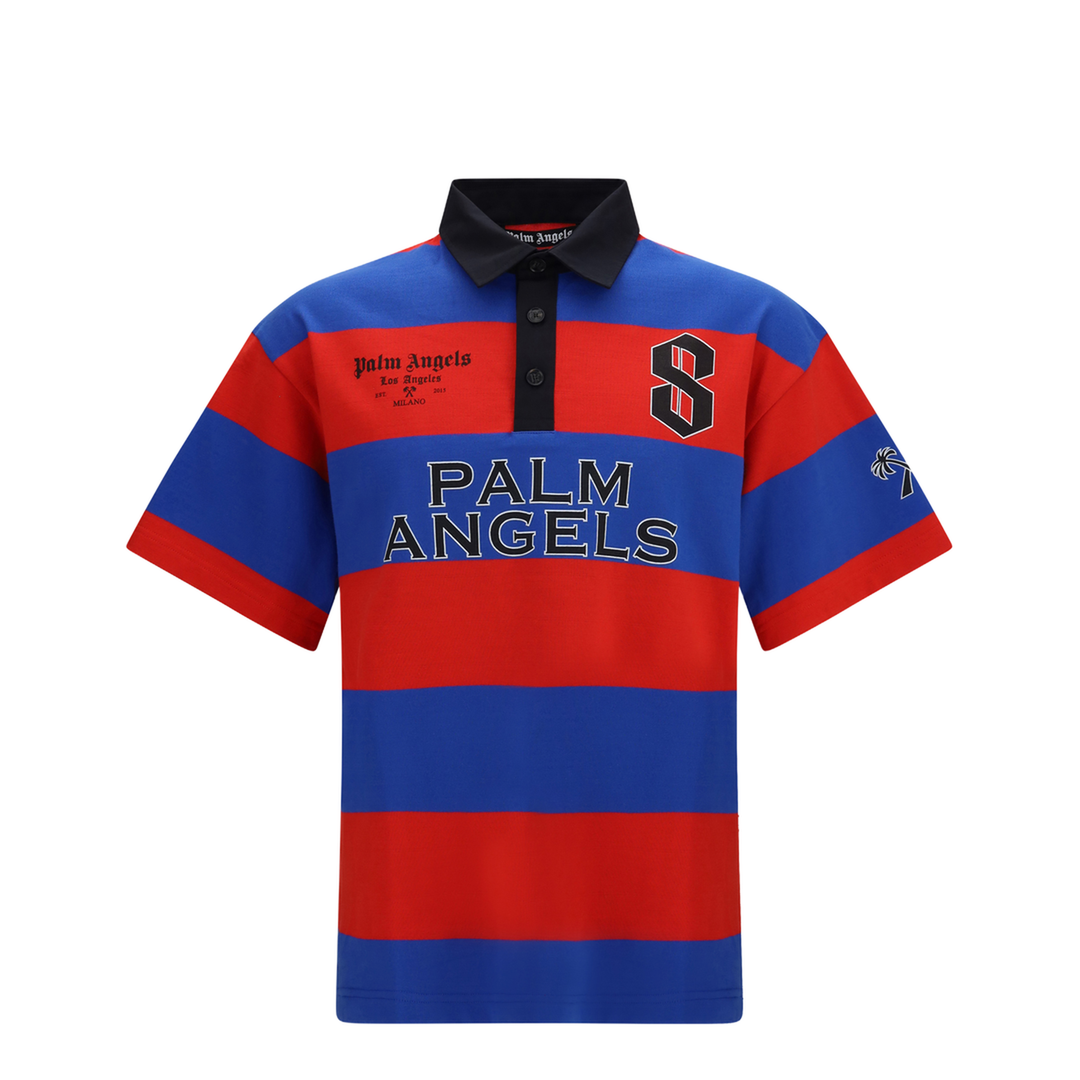 MAYFEYR - Palm Angels - Sport Stripes Short-Sleeve Polo - PMGB02CS26FAB002