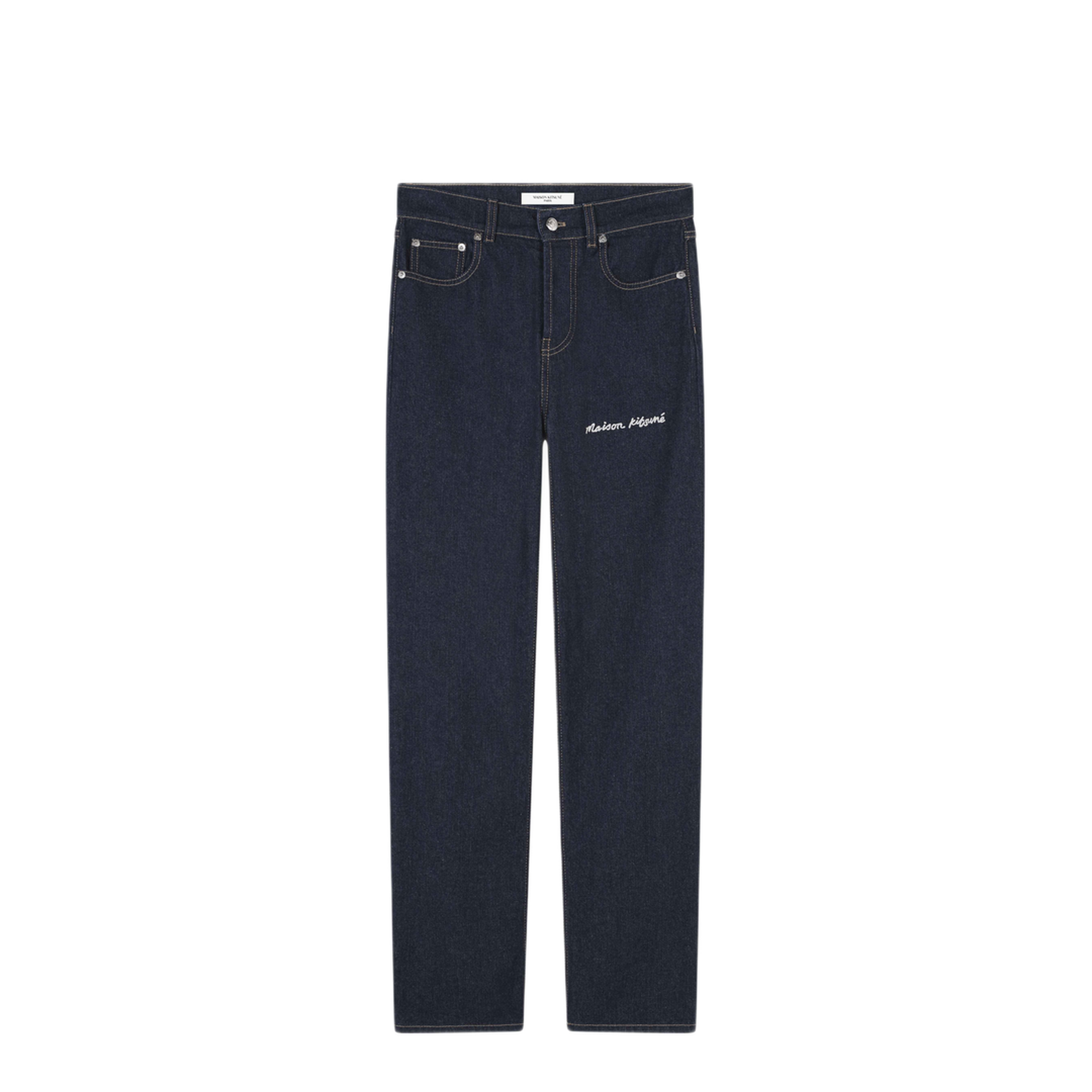 MAYFEYR - Maison Kitsuné - High Waisted Jeans Washed Indigo - LW01103WW0081WASHEDINDIGO