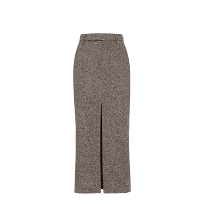 Wool Blend Pencil Skirt