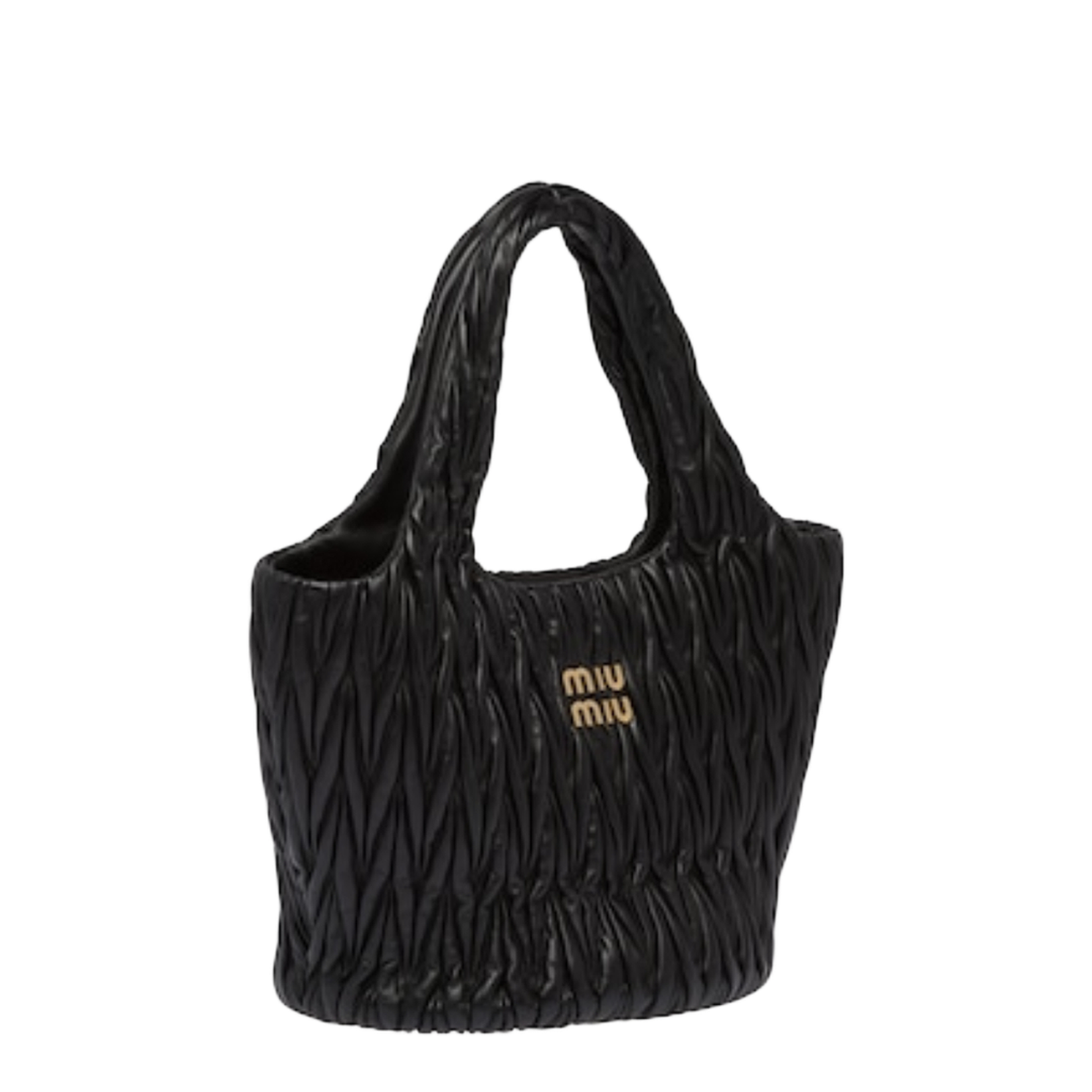 Black Matelassé Nappa Leather Tote