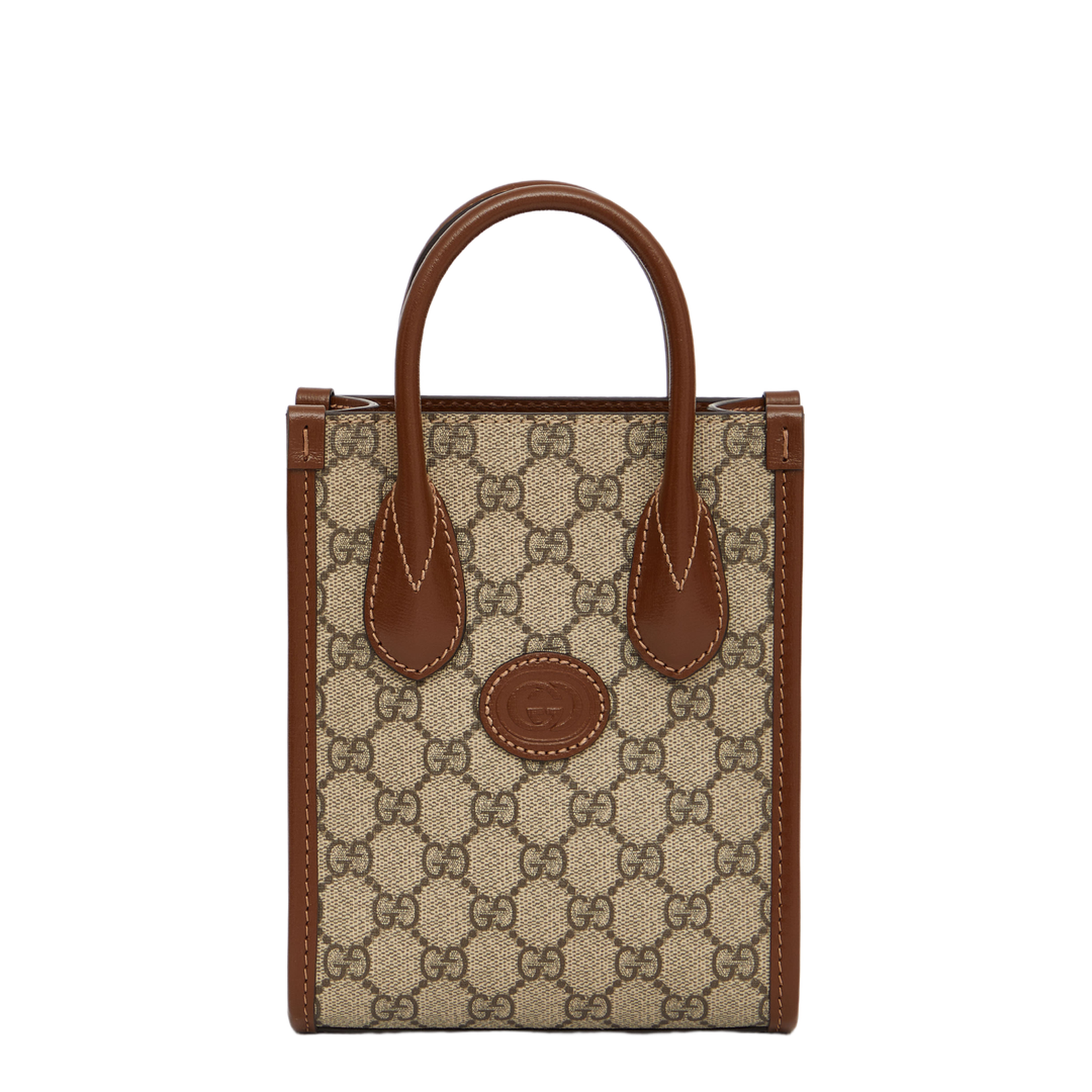 Ophidia Small Canvas Tote Bag - Brown