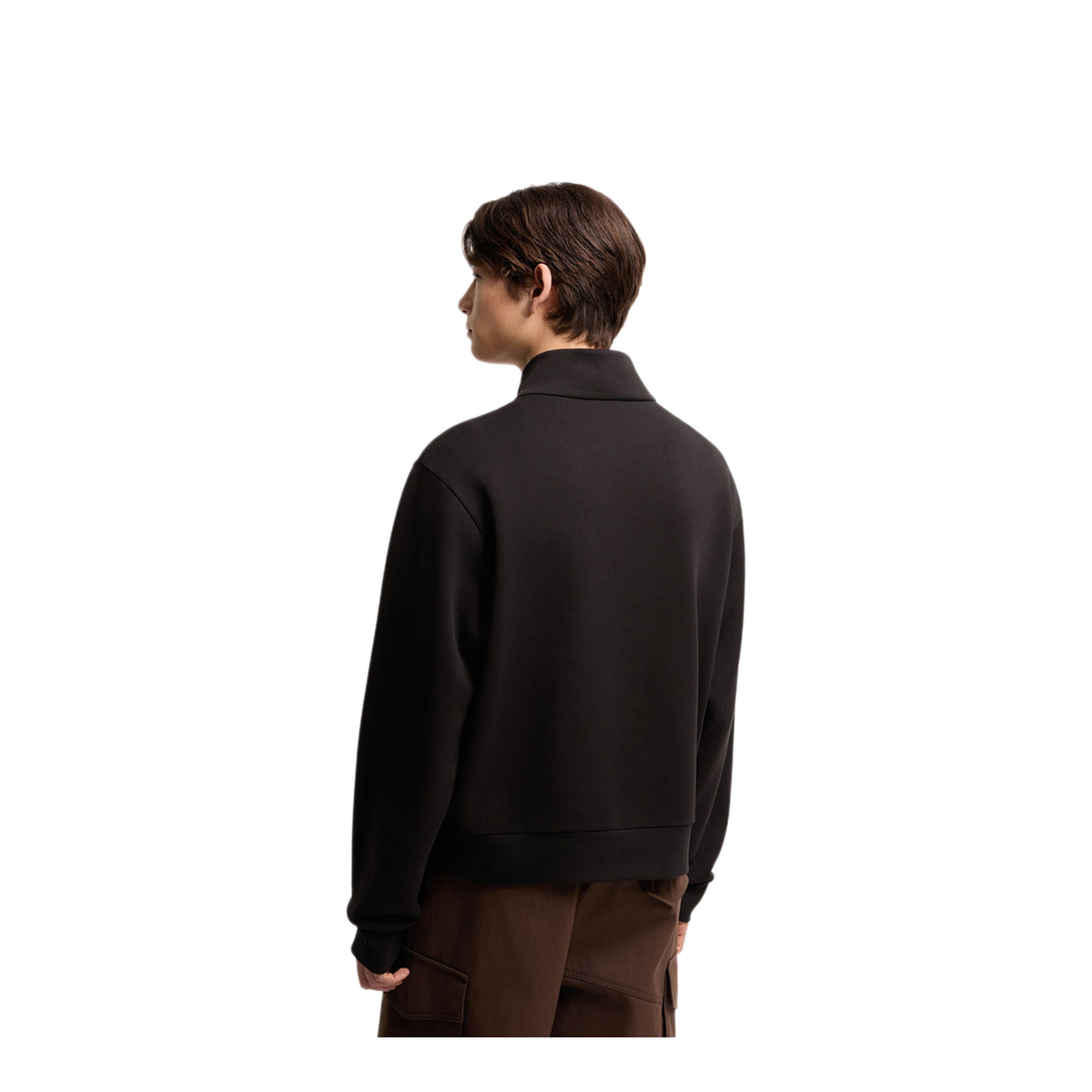 Cotton Zip Up Sweatshirt With Logo