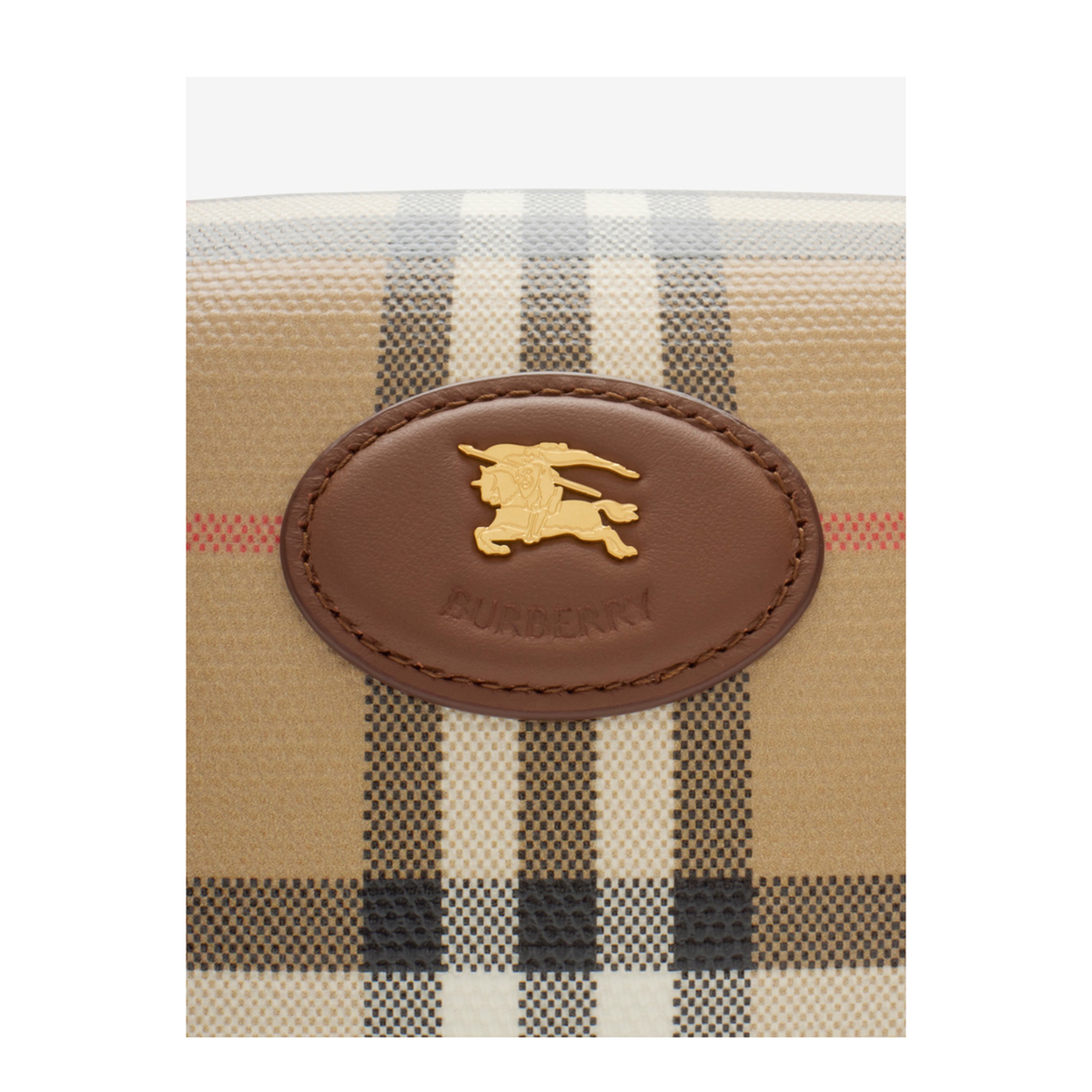Printed Canvas Check Beauty Case