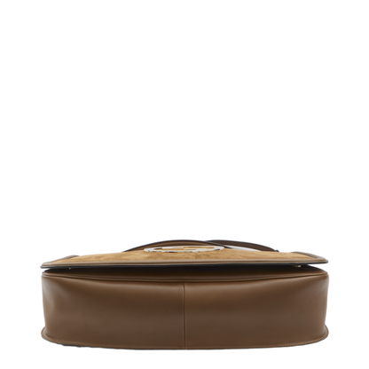 Blondie Large Suede Top Handle Bag - Tan