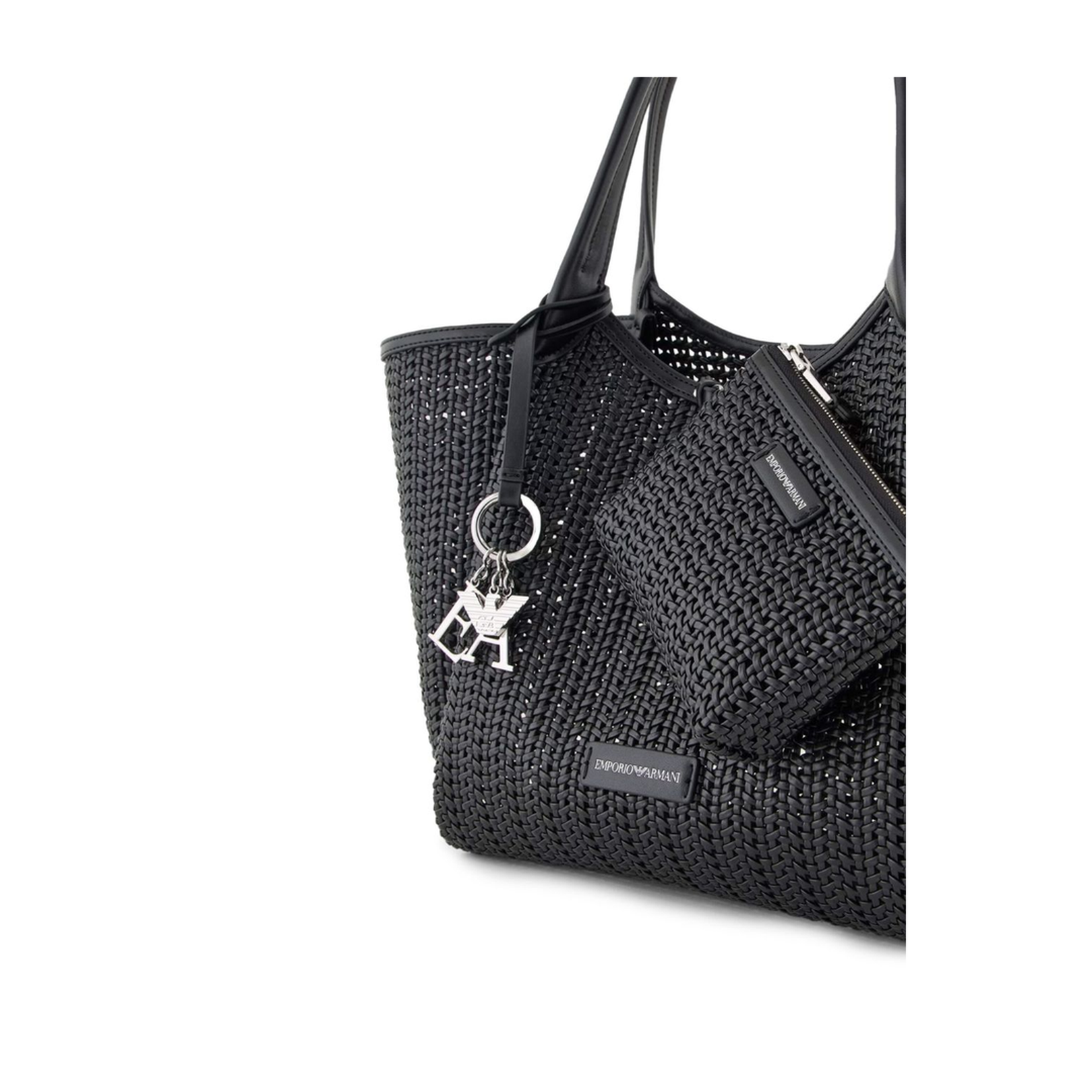 Interwoven Shopper Bag with Logo Charm