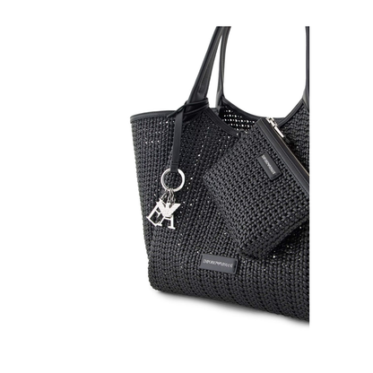 Interwoven Shopper Bag with Logo Charm