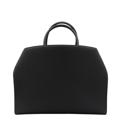 Black Leather Top Handle Bag
