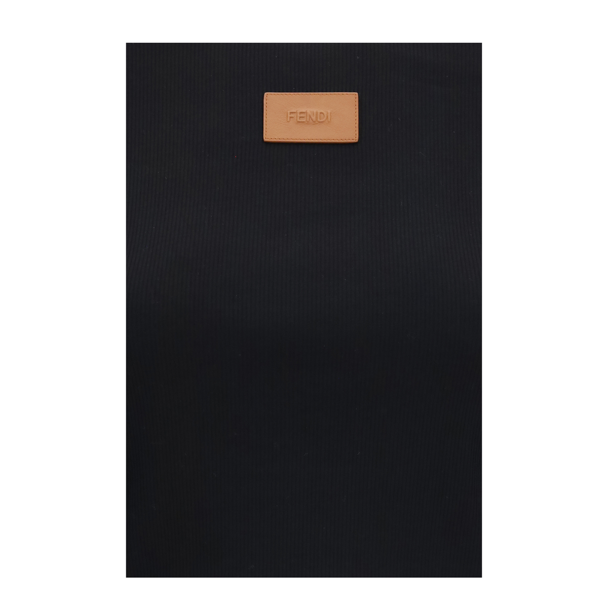 Black Cotton T-Shirt With Logo Patch