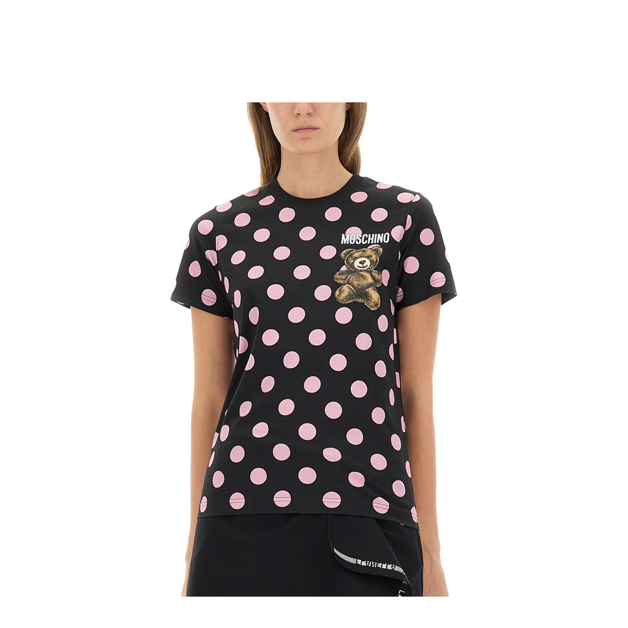 Polka-Dot Teddy-Print T-Shirt