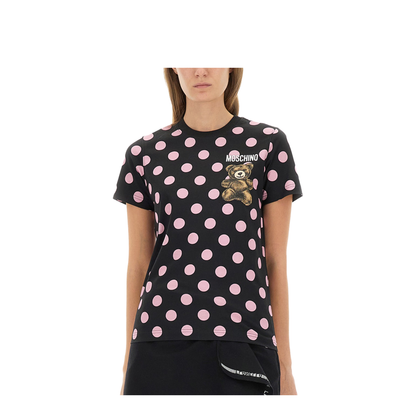 Polka-Dot Teddy-Print T-Shirt