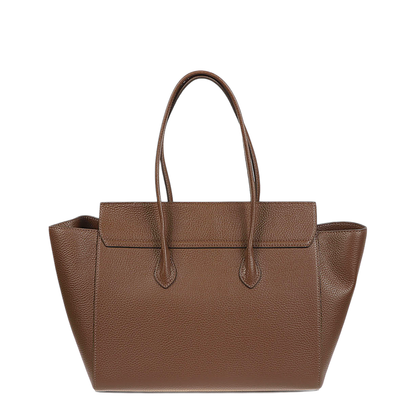 MAYFEYR - ROUNN - Brown Leather Tote Bag - FELICEFLAP31PECAN