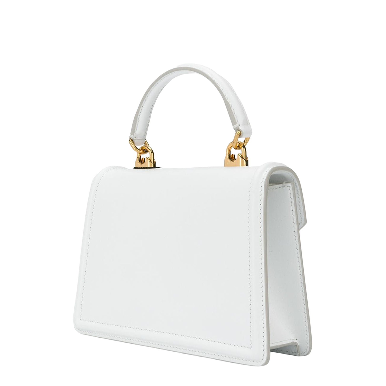 Small Smooth Calfskin Devotion Bag in White