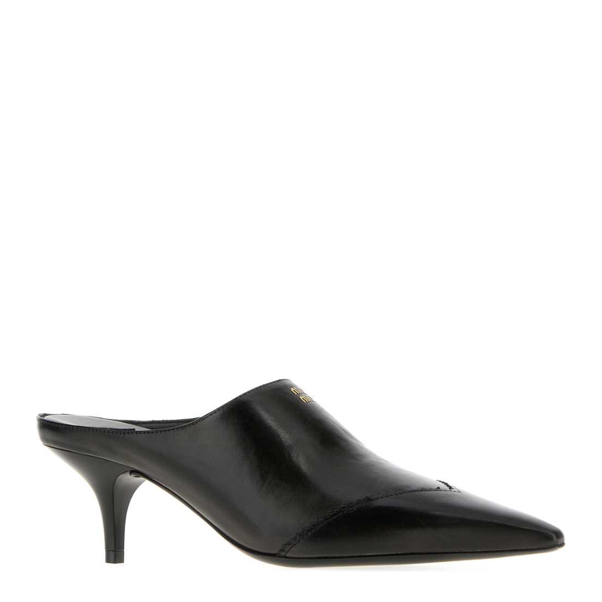 MAYFEYR - Miu Miu - Slate Leather Mules - 5R785EF055537F0002