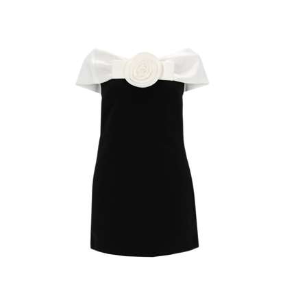 MAYFEYR - Self Portrait - Mini Dress With Flower Detail - RS26180SBBLACK