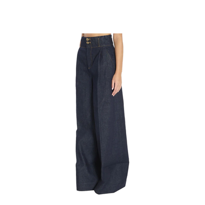 Hypnotic Cotton Denim Pants Blue