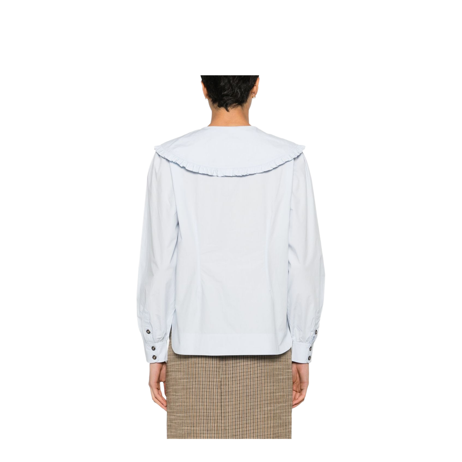 Frill Collar Organic Cotton Shirt