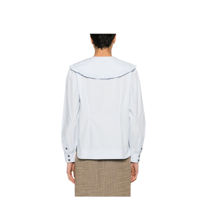 Frill Collar Organic Cotton Shirt