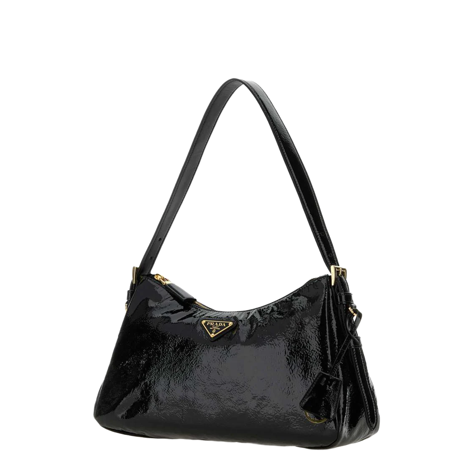 Black Naplak Medium Aimée Shoulder Bag