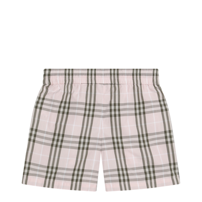 Pink Mallow Check Pattern Shorts