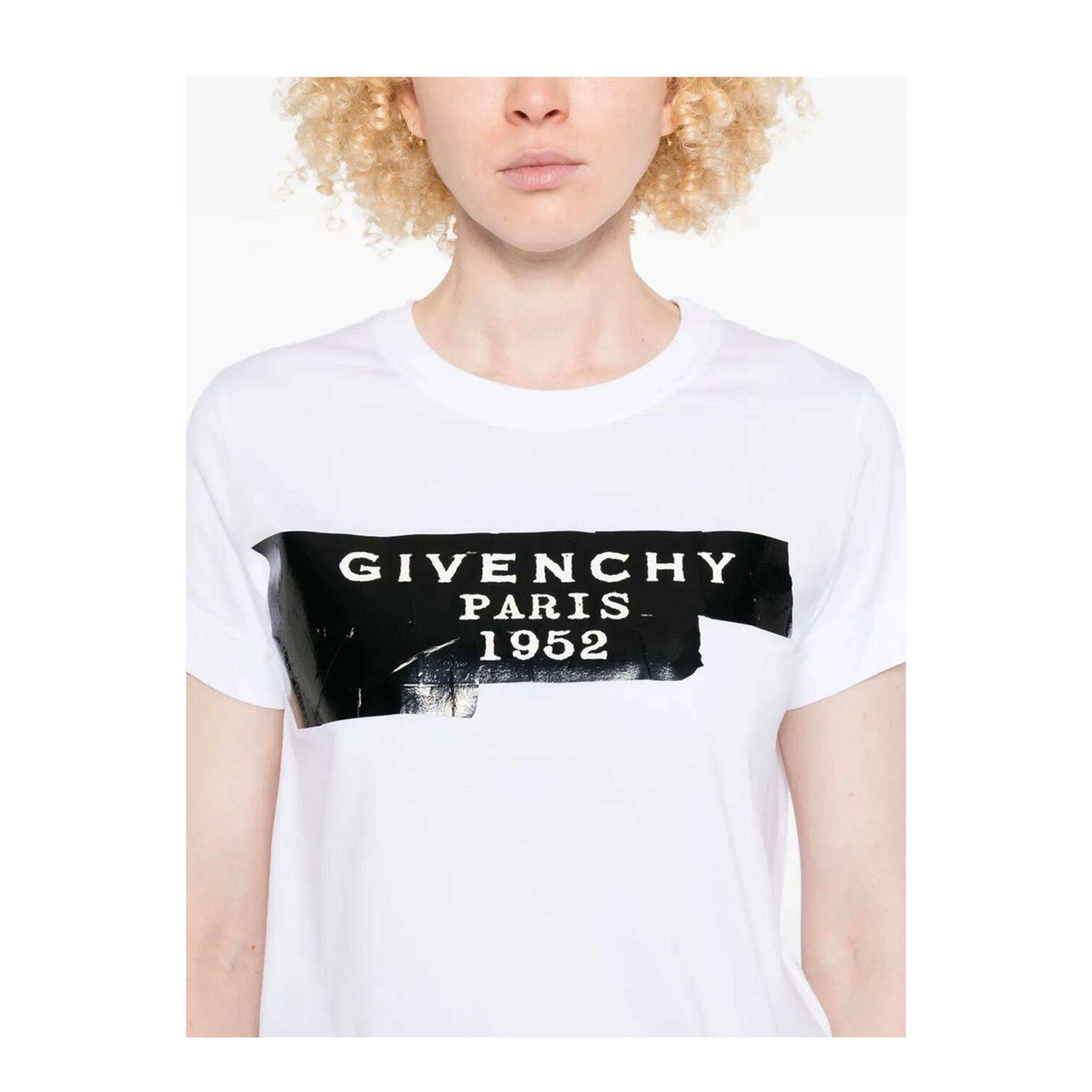 MAYFEYR - Givenchy - Cotton T-Shirt With Tape Print - BW70FJP78U