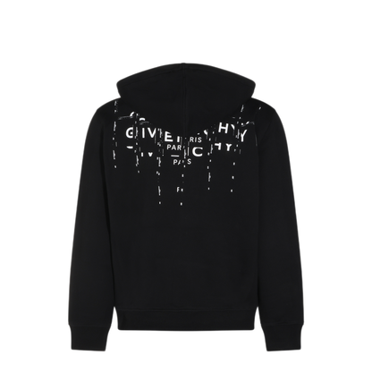 Hooded Cotton Sweatshirt In Black