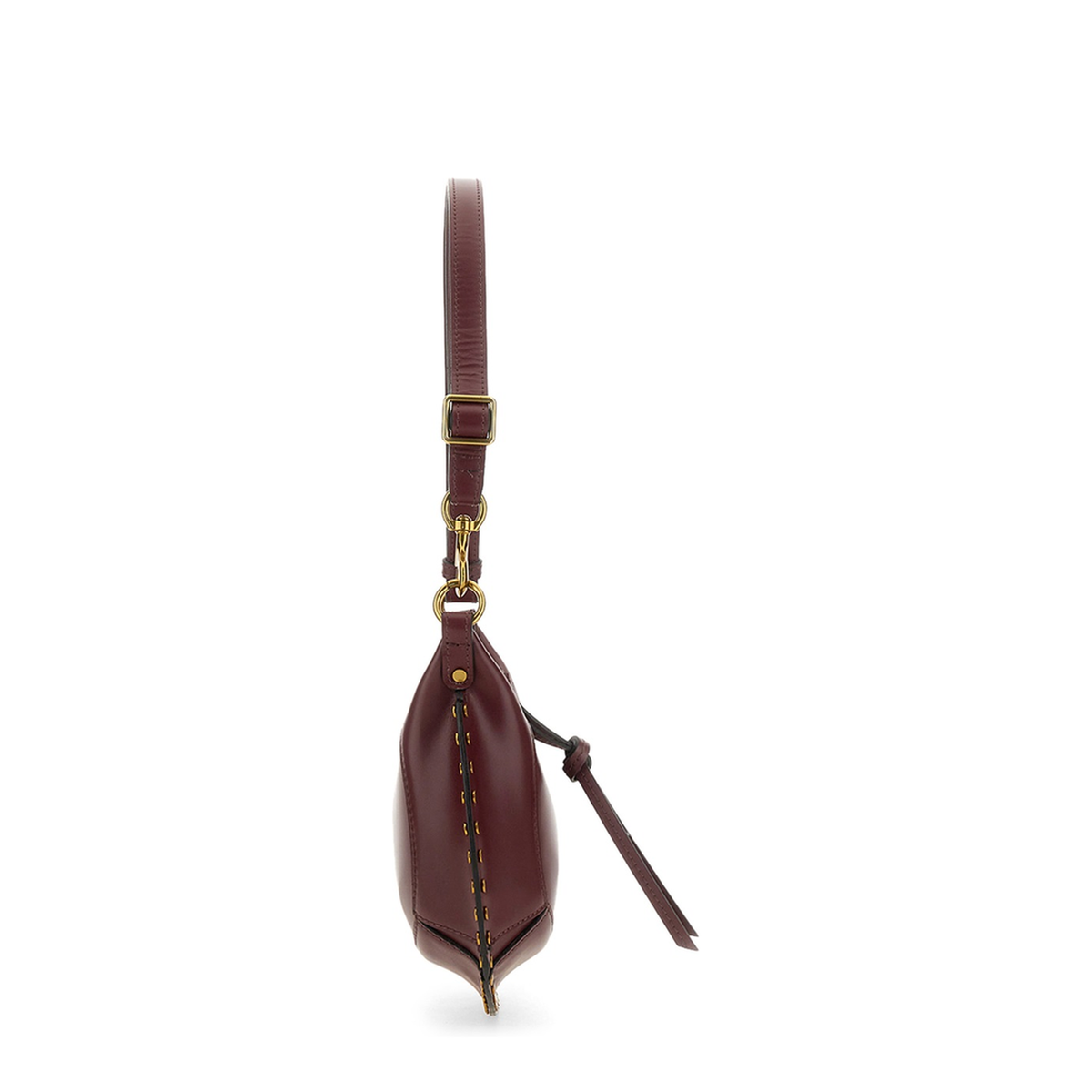 Oskan Moon Calfskin Shoulder Bag - Burgundy