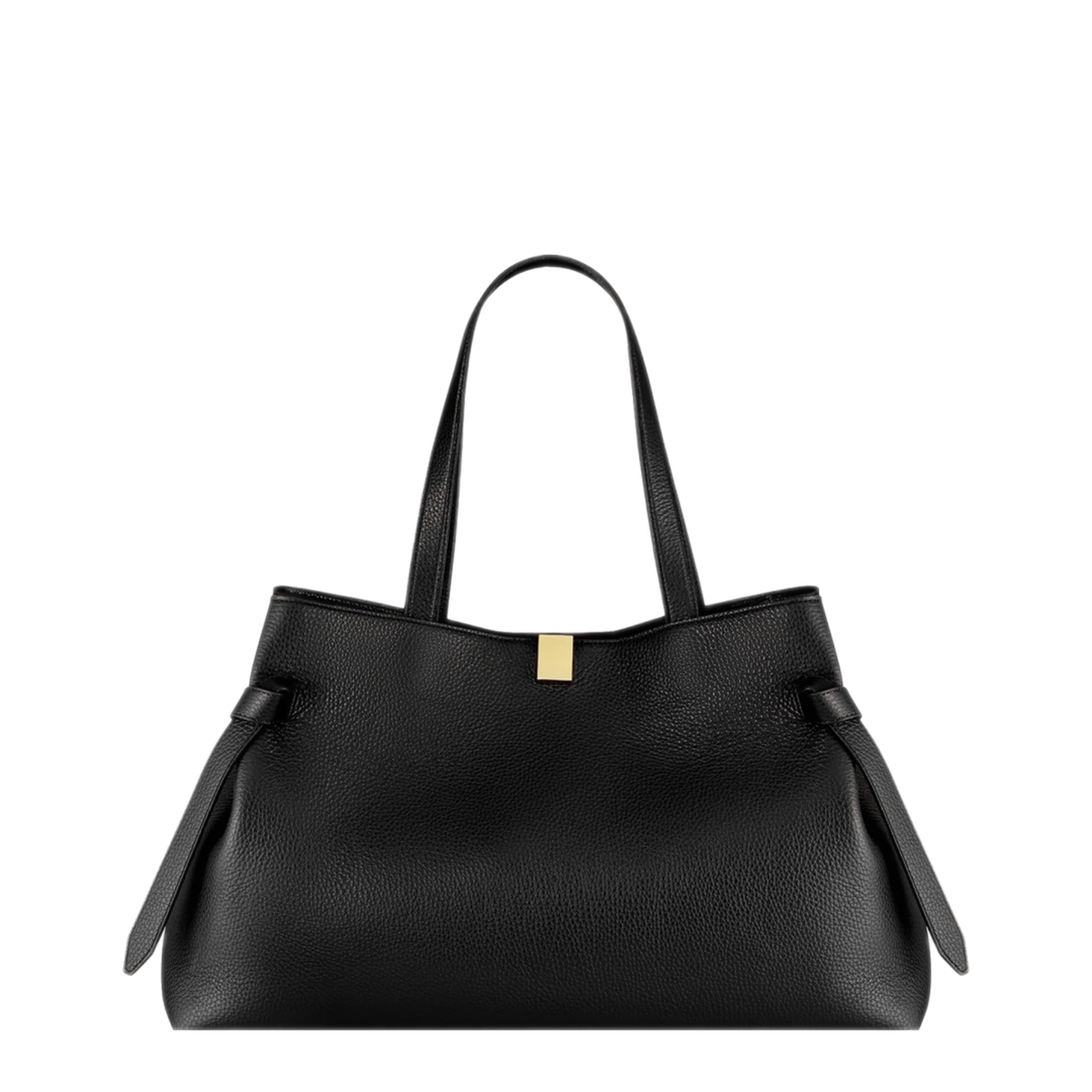 MAYFEYR - Yuzefi - Gyoza Tote In Leather - GYOZATOTEPEBBLEGRAINLEATHERBLACK