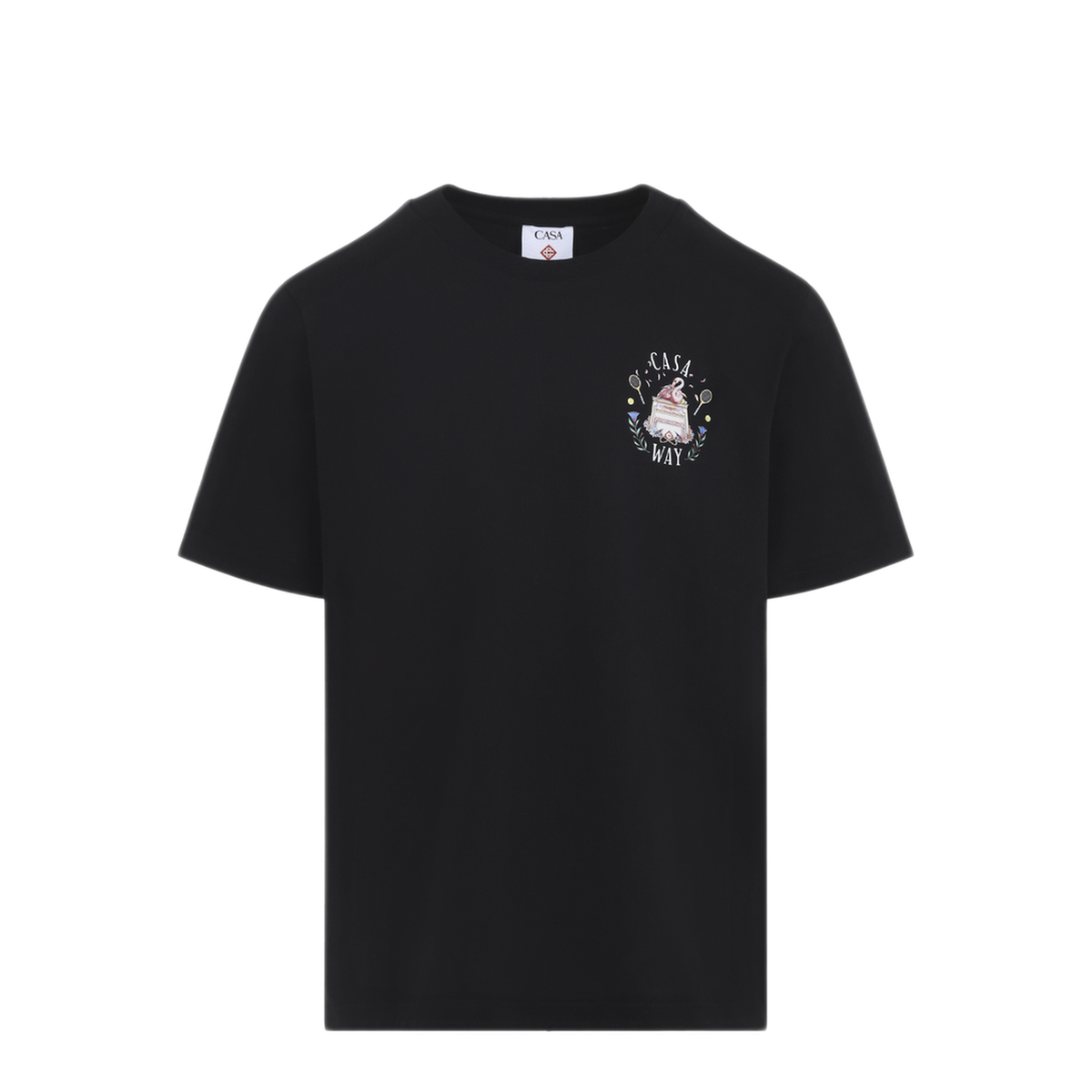 MAYFEYR - Casablanca - Black Casa Way Short Sleeve T Shirt - MPF26JTS00117CASAWAY