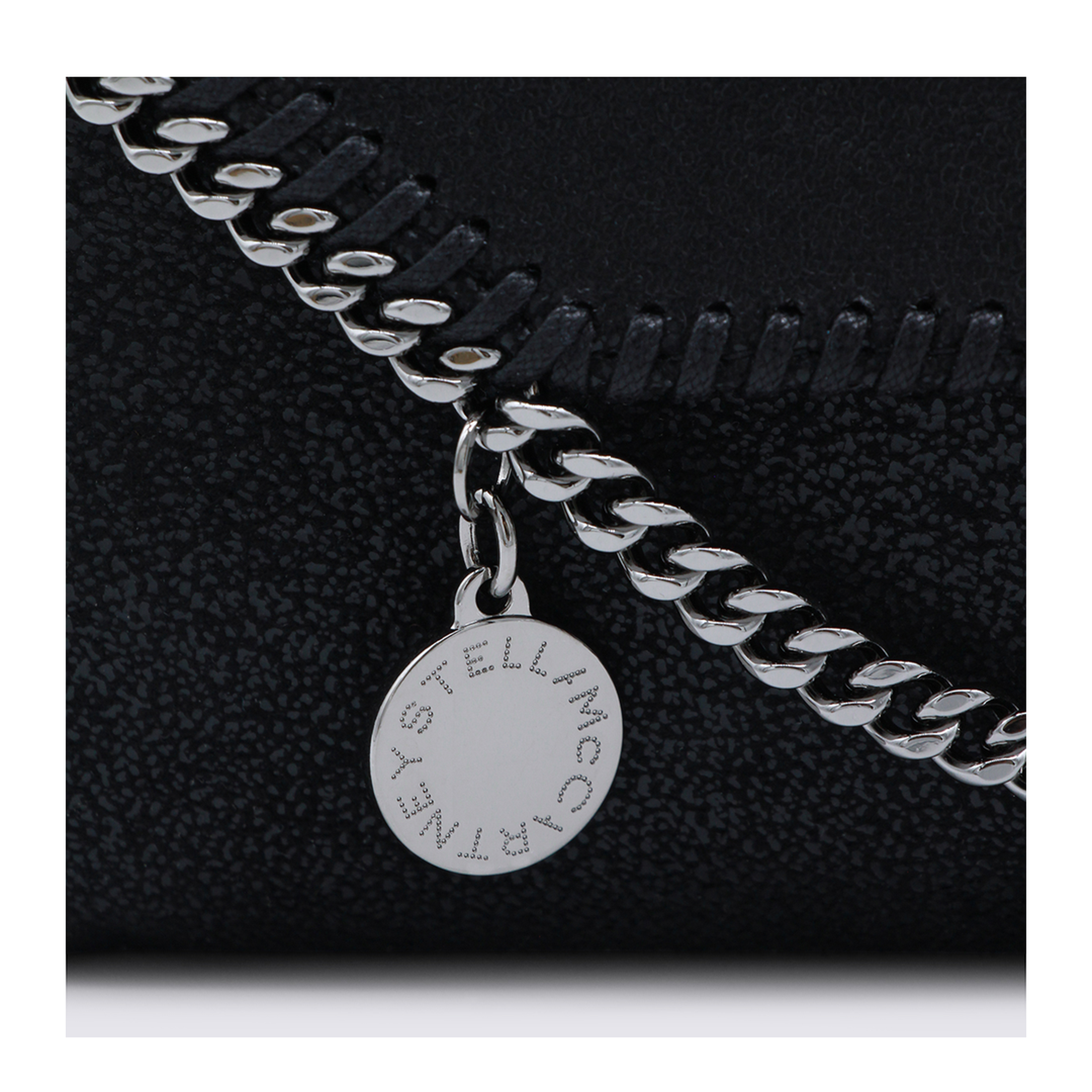 Falabella Matte Shaggy Deer Wallet-On-Chain Crossbody - Black