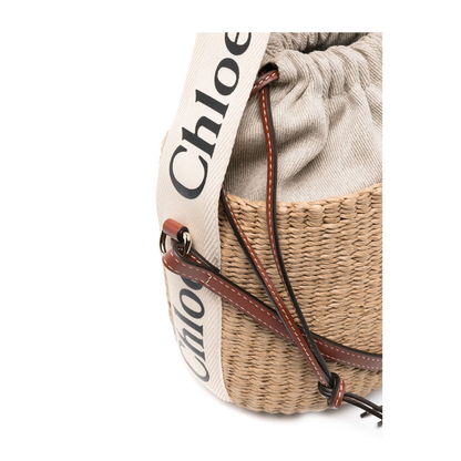 Small Woody Basket in Natural Fibers