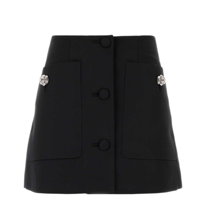 MAYFEYR - Prada - Black Wool Mini Skirt - P138XGSOOO477F0002